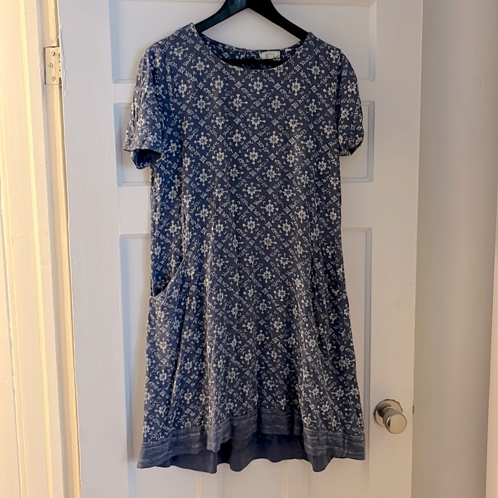 Fatface Simone dress paisley blue GUC